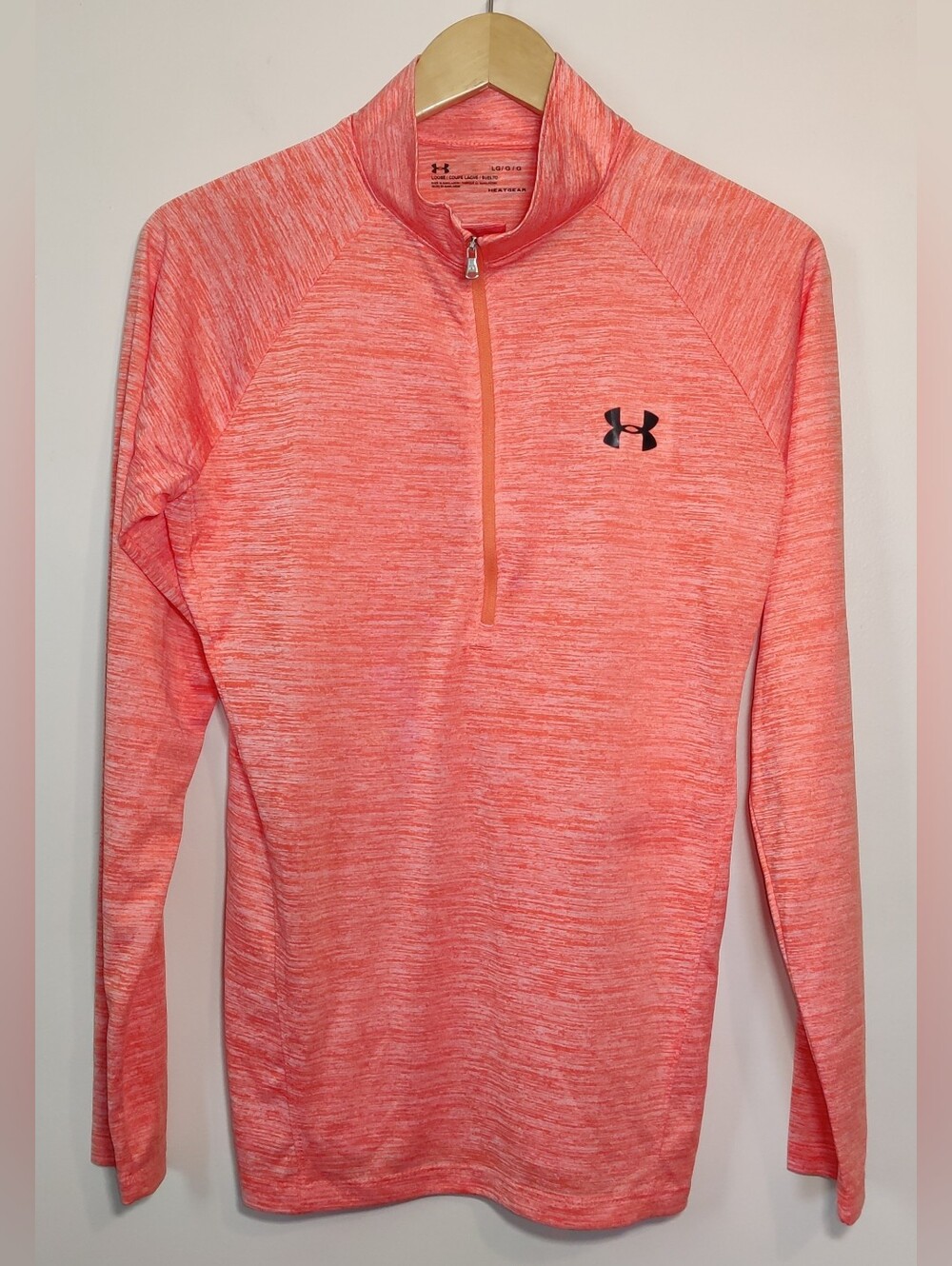 Under Armour HeatGear Tech Twist Womens Large Loose 1/2 Zip Long Sleeve Pullover